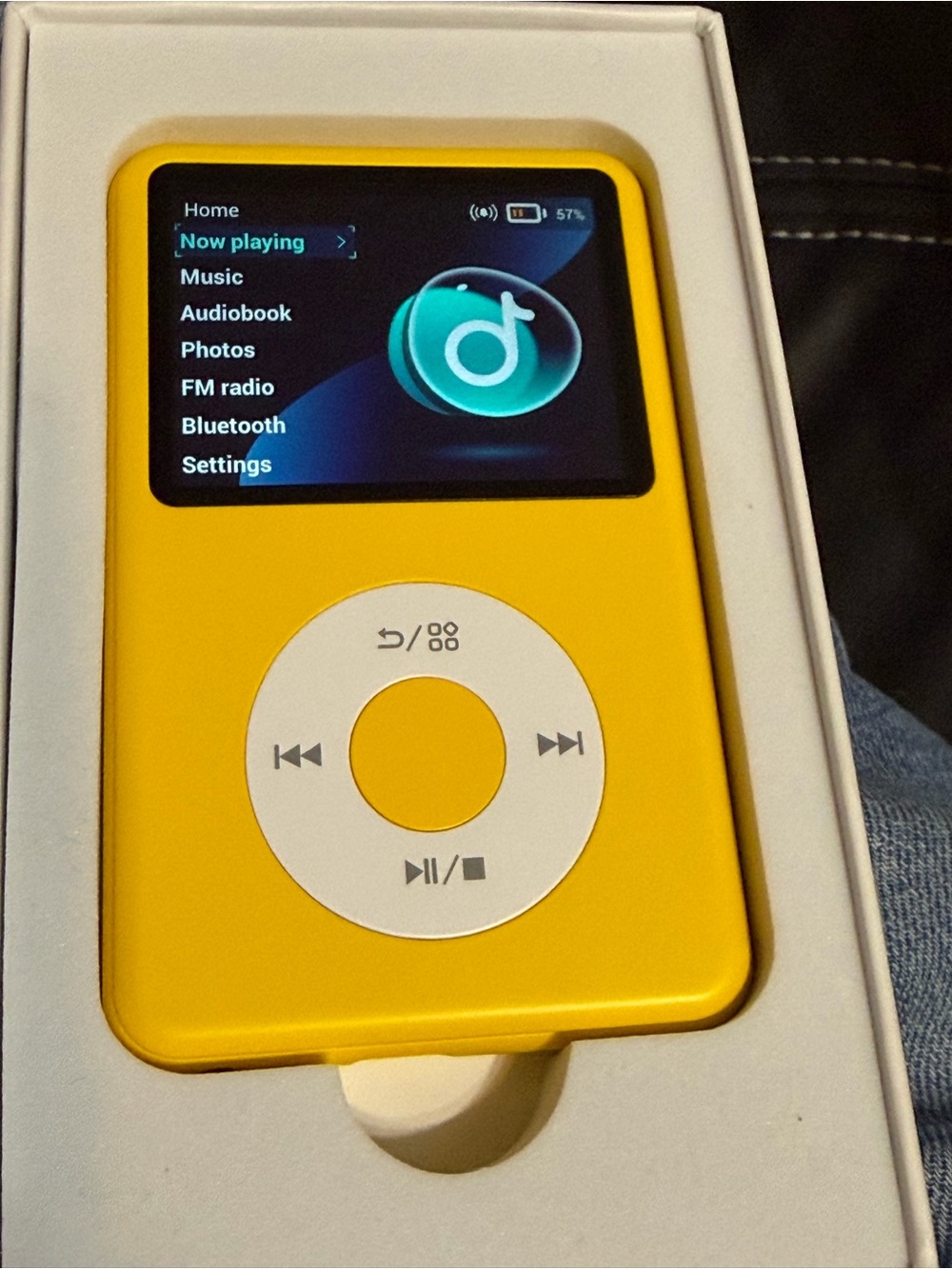 Y1 Innoiasis Portable MP3 Player with Click Wheel - Yellow 128gb
